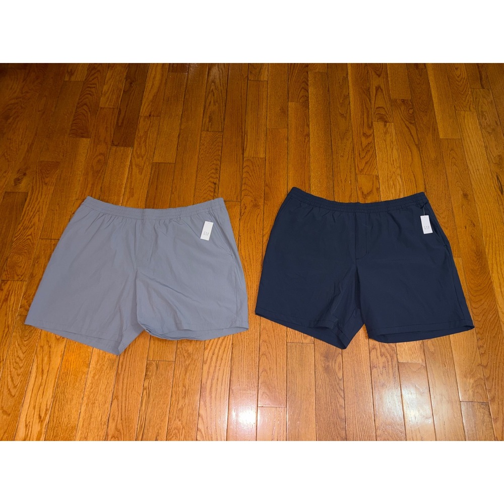GapFit Mens XL Active Shorts Bundle 2 Pack Navy Blue Gray 701636 New  Tags